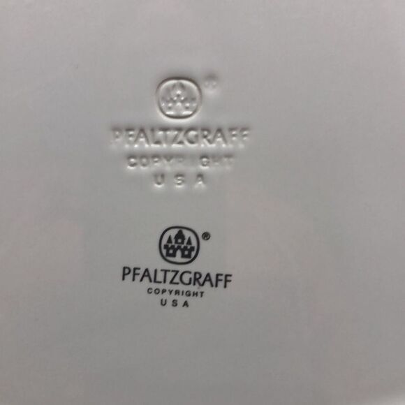 0458 Pfaltzgraff Arbor Vine 14" Oval Serving Platter - Picture 4 of 5